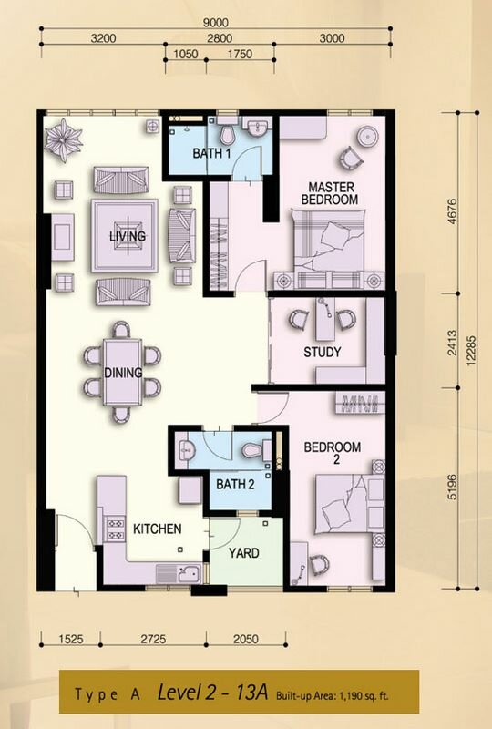 image of a floorplan for Molek Pine condo type a