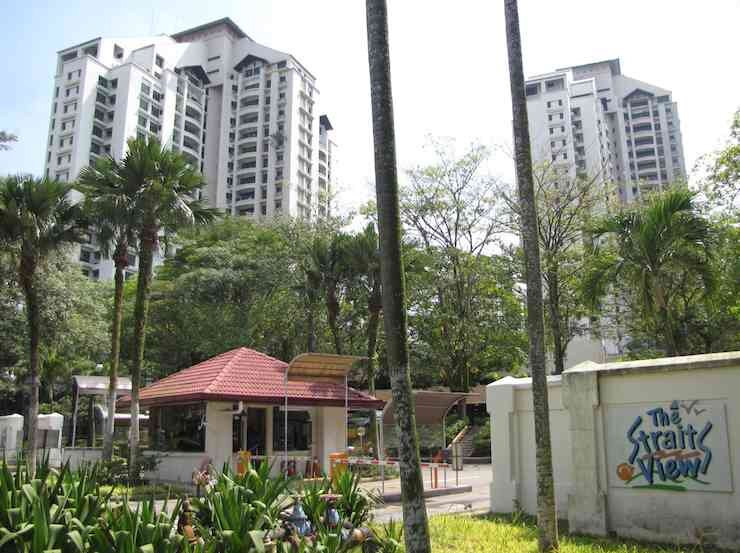 photo of the front gate to the Straights View Condos