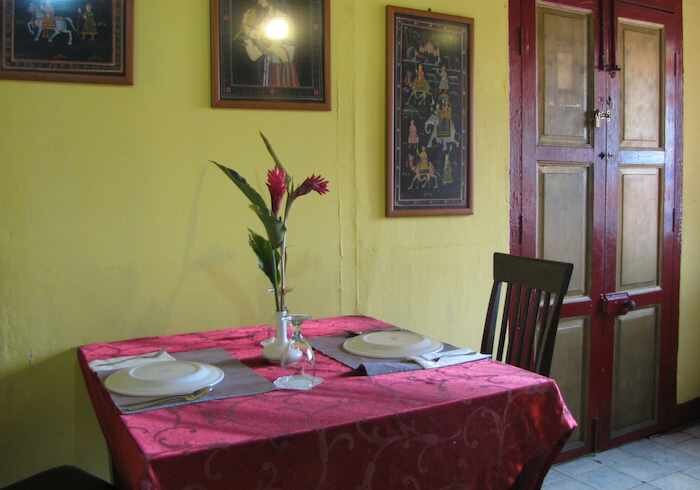 photo of table for two at Chakra restaraunt