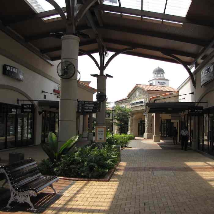 Covered open area at Johor Premium Outlets