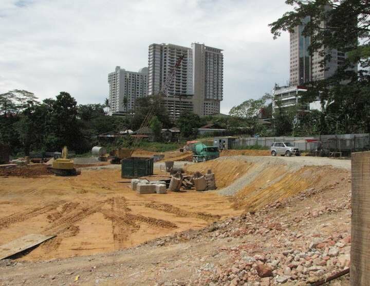 photo of digging the Setia Sky foundation